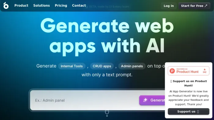 AI App Generator by UI Bakery AI App Generator by UI Bakery
