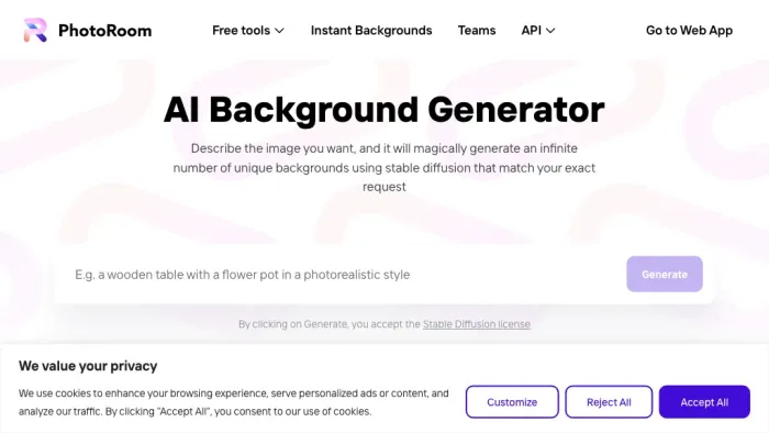 AI Background Generator by PhotoRoom AI Background Generator by PhotoRoom