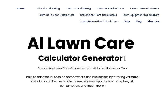 AI Lawn Care Calculator AI Lawn Care Calculator
