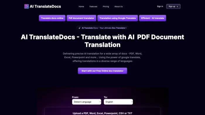 AI TranslateDocs AI TranslateDocs