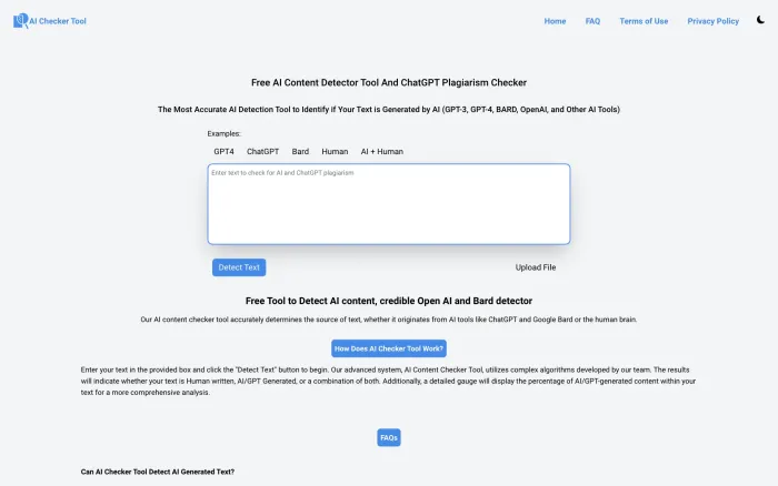 AI Checker Tool AI Checker Tool
