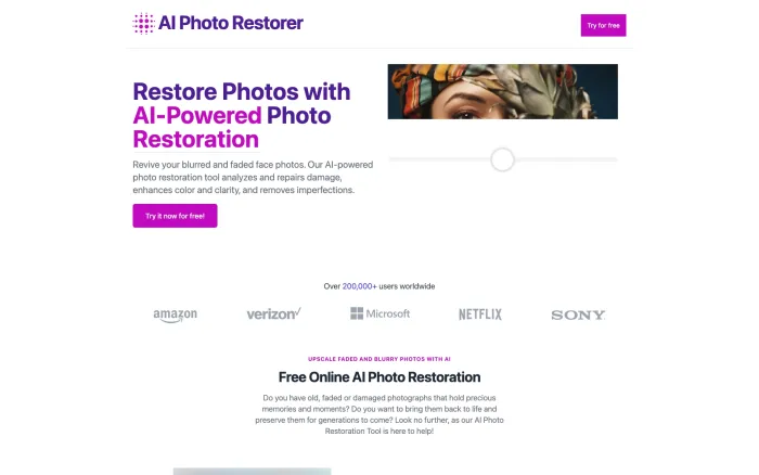 AI photo restorer AI photo restorer