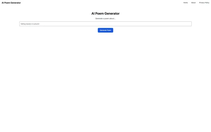 AI Poem Generator AI Poem Generator