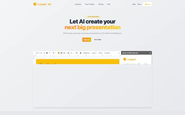 Instant AI for Google Slides Instant AI for Google Slides