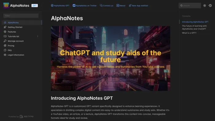 AlphaNotes AlphaNotes