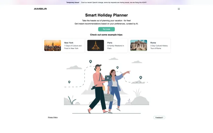 AMBLR – AI Travel Planner AMBLR – AI Travel Planner