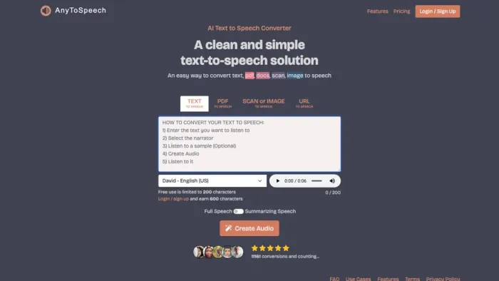 AnyToSpeech AnyToSpeech