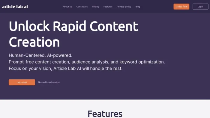 Article Lab AI Article Lab AI
