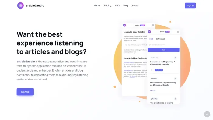 article2audio article2audio