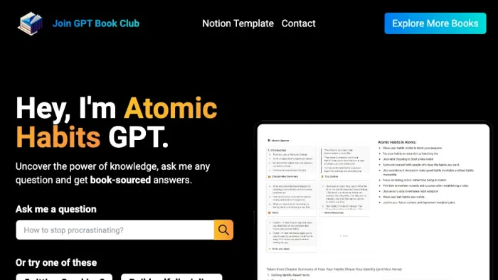 Atomic Habits GPT Atomic Habits GPT