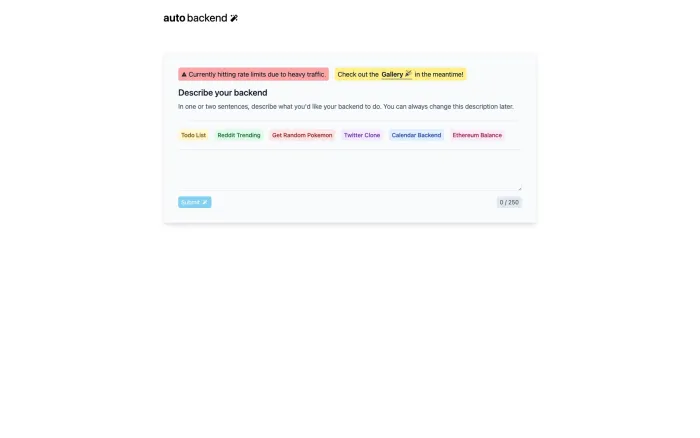 Auto Backend Auto Backend