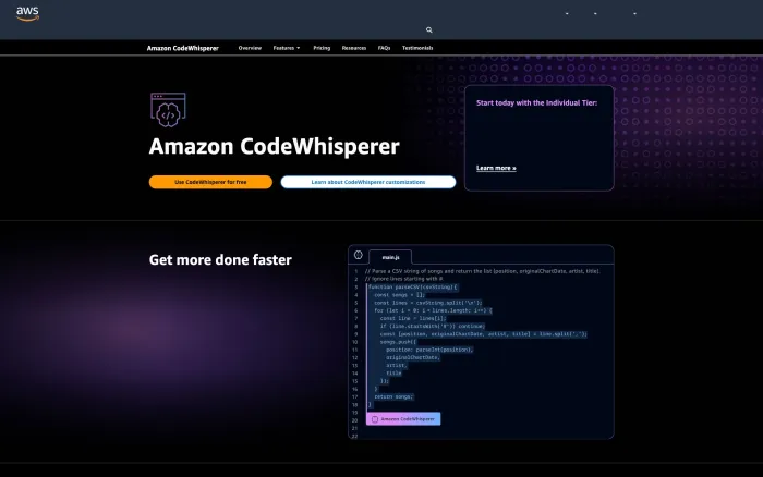 Amazon CodeWhisperer Amazon CodeWhisperer