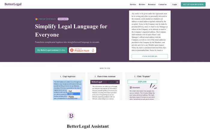 BetterLegal Assistant BetterLegal Assistant