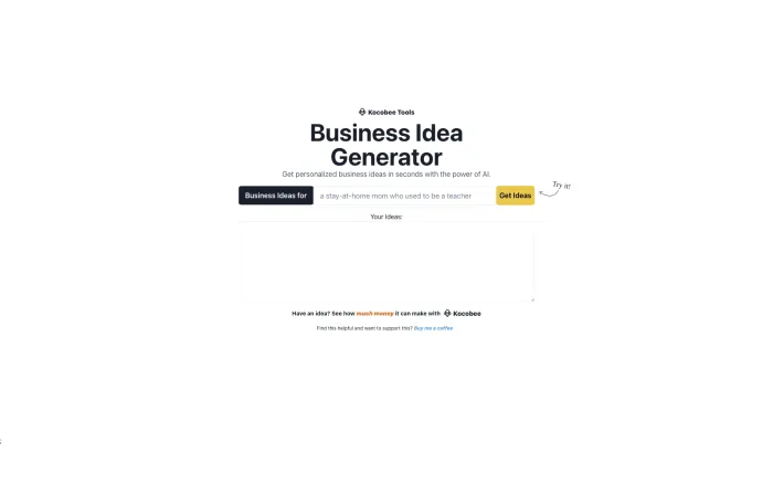 Business Idea Generator Business Idea Generator