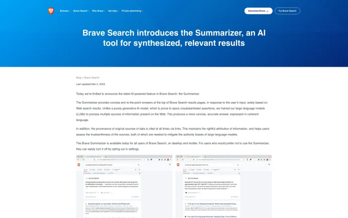 Brave Search Summarizer Brave Search Summarizer