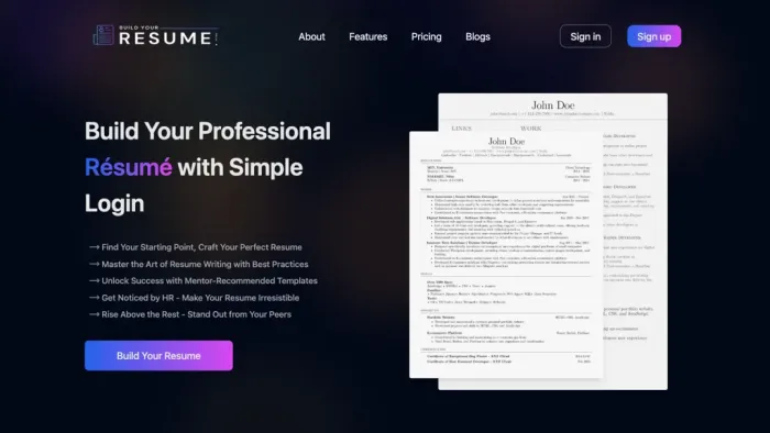 Build Your Resume Build Your Resume
