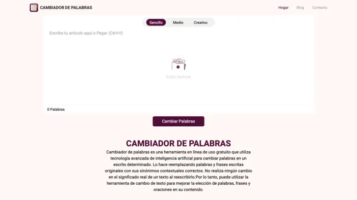 Cambiador De Palabras Cambiador De Palabras