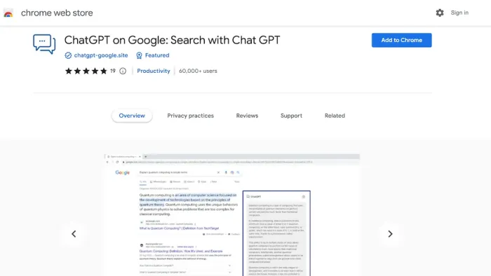 ChatGPT on Google: Search with Chat GPT ChatGPT on Google: Search with Chat GPT