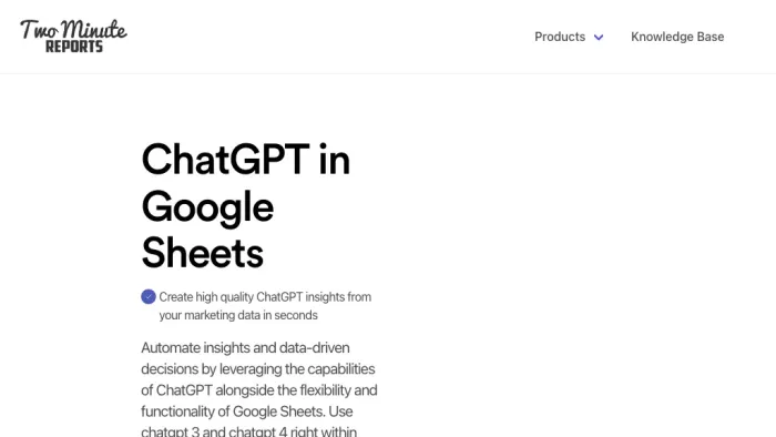 ChatGPT in Google Sheets ChatGPT in Google Sheets