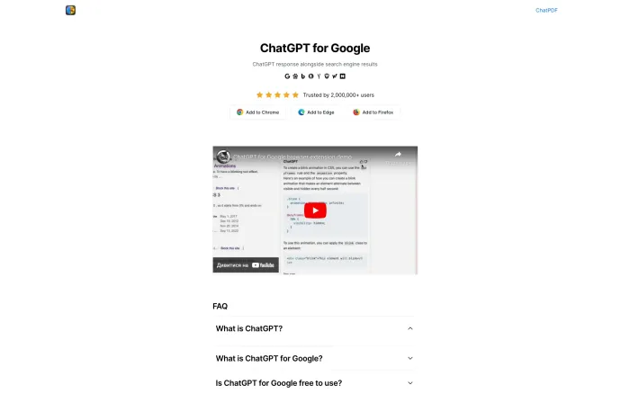 ChatGPT for Google ChatGPT for Google