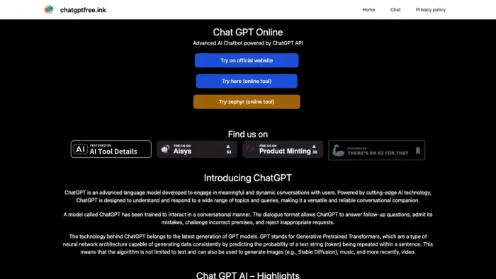 Chatgptfree Chatgptfree