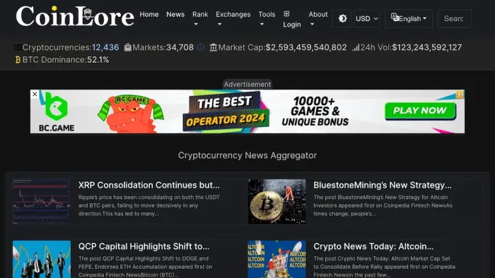 CoinLore CoinLore