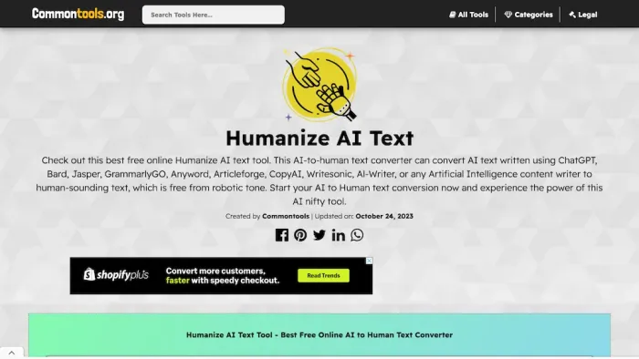 Humanize AI Text - Common tools Humanize AI Text - Common tools
