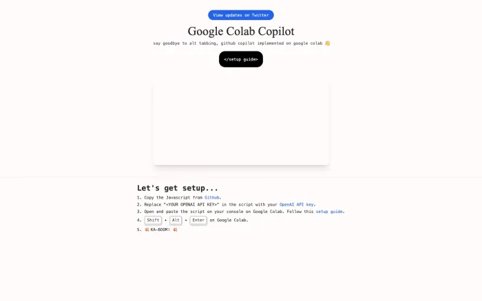 Google Colab Copilot Google Colab Copilot
