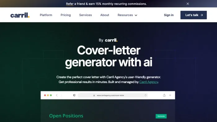 Cover-letter generator with AI Cover-letter generator with AI