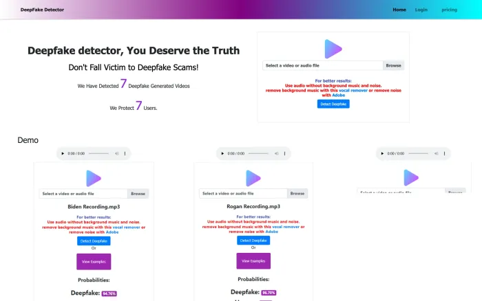 Deepfake Detector Deepfake Detector