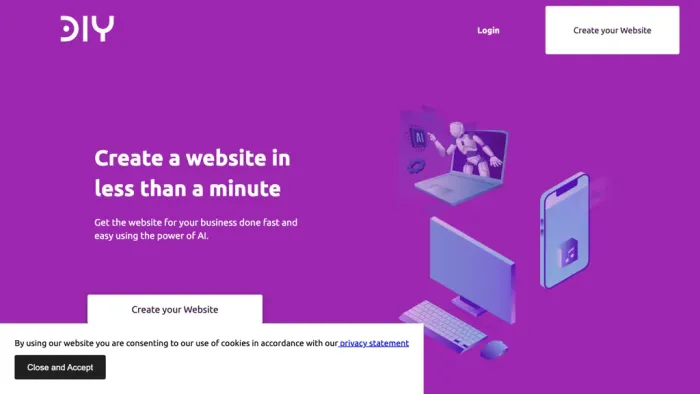 DIY AI Website Builder DIY AI Website Builder