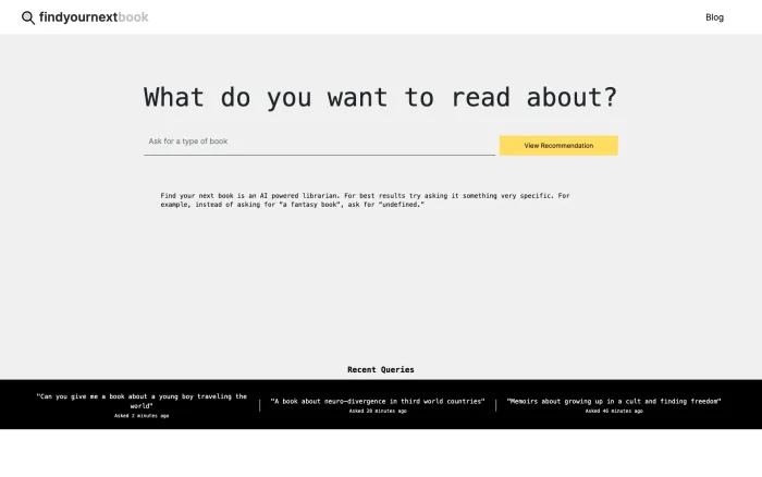 Find Your Next Book Find Your Next Book