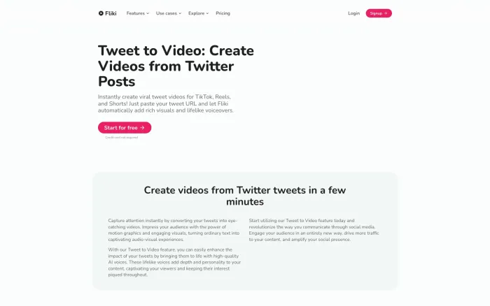 Tweet to Video Tweet to Video