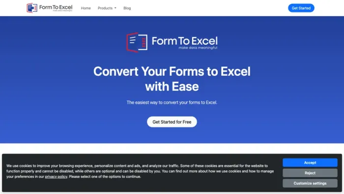 FormToExcel FormToExcel