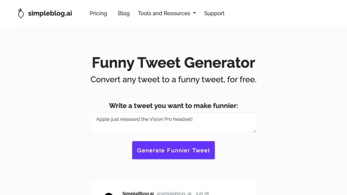 Funny tweet generator Funny tweet generator