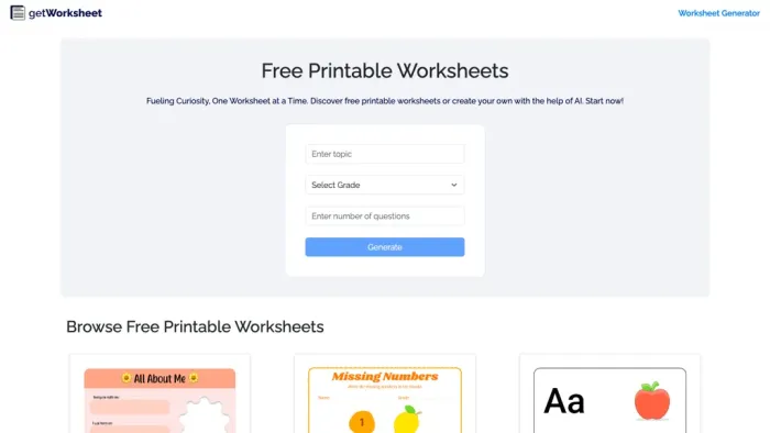 Get Worksheet Get Worksheet
