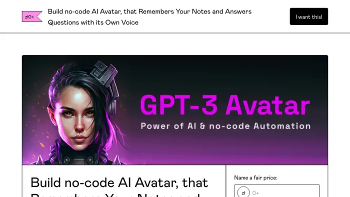 GPT-3 AI Avatar GPT-3 AI Avatar