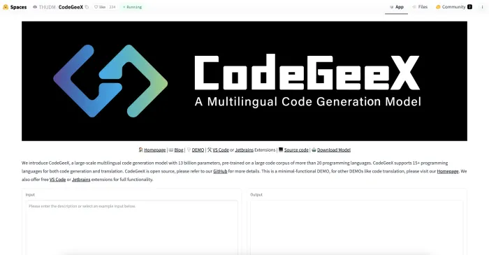 CodeGeex CodeGeex