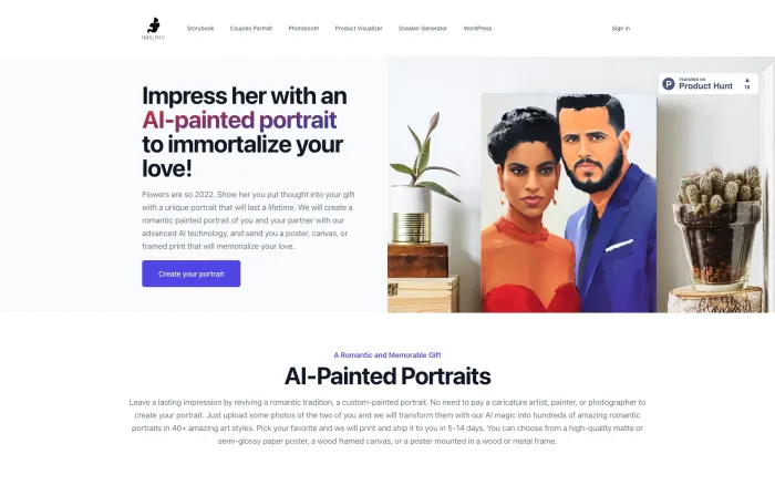 AI-Painted Romantic Printed Portraits AI-Painted Romantic Printed Portraits