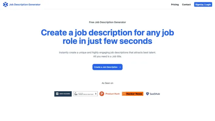 JobDescriptionGenerator JobDescriptionGenerator