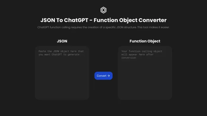 JSON To ChatGPT JSON To ChatGPT