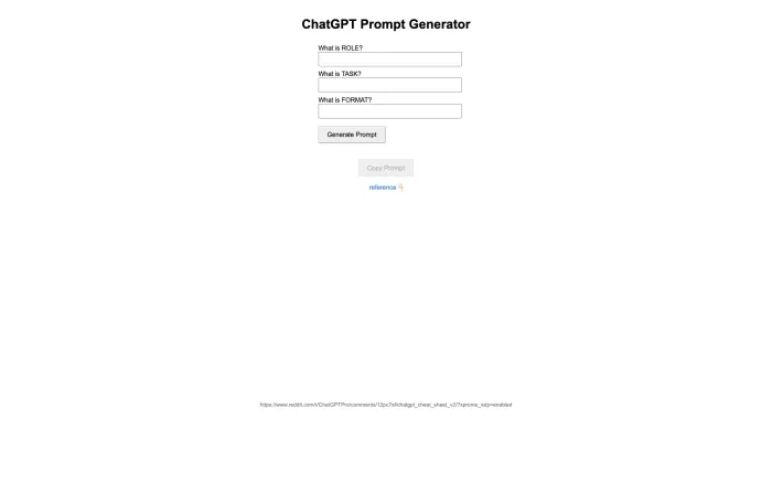 ChatGPT Prompt Generator ChatGPT Prompt Generator