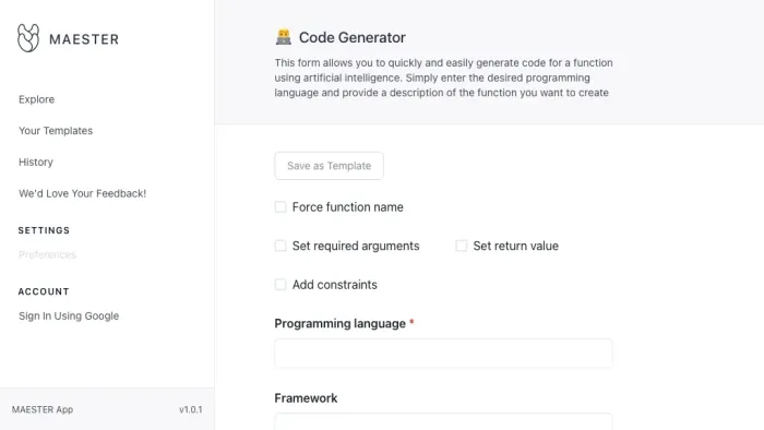Maester code creator Maester code creator