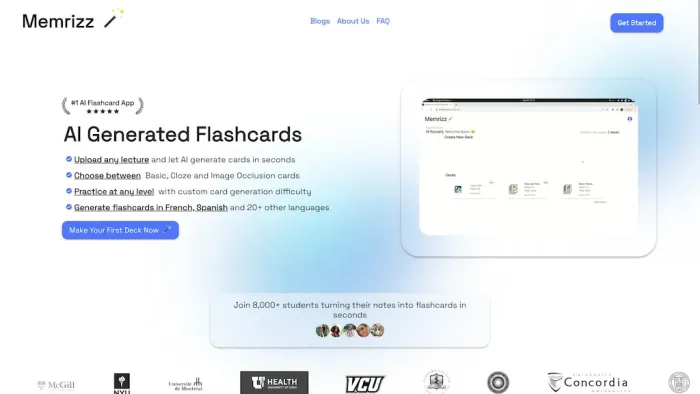 Memrizz AI Flashcard Generator Memrizz AI Flashcard Generator