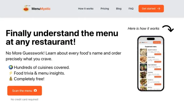 Menu Mystic Menu Mystic