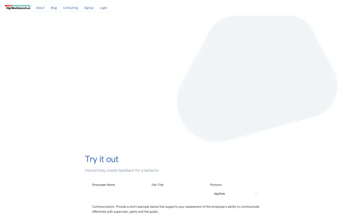 MgrWorkbench.ai MgrWorkbench.ai