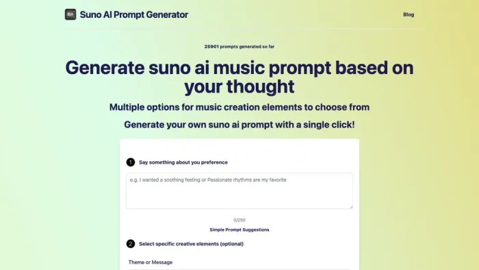 Music Prompt Generator Music Prompt Generator