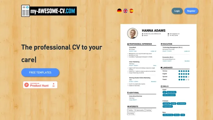my-AWESOME-CV my-AWESOME-CV