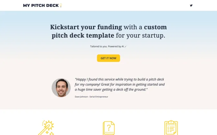 My Pitch Deck My Pitch Deck