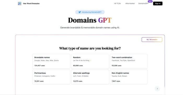 DomainsGPT DomainsGPT
